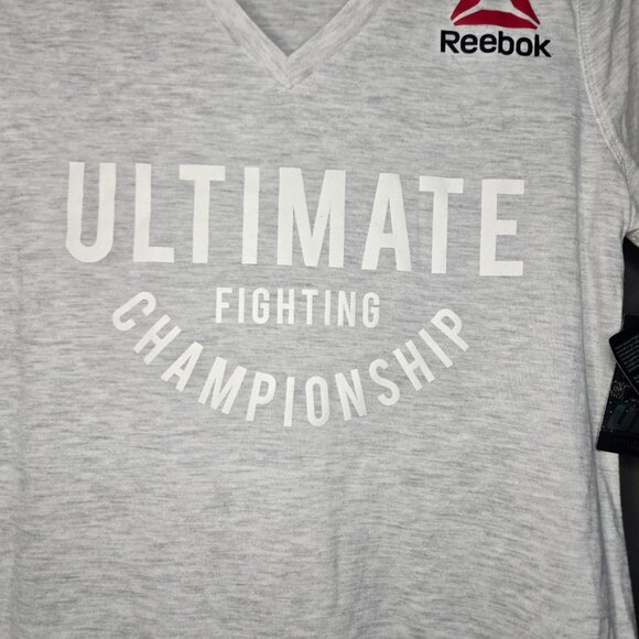 Reebok Women's Gray UFC V-Neck Top Small NWT - Picture 5 of 13